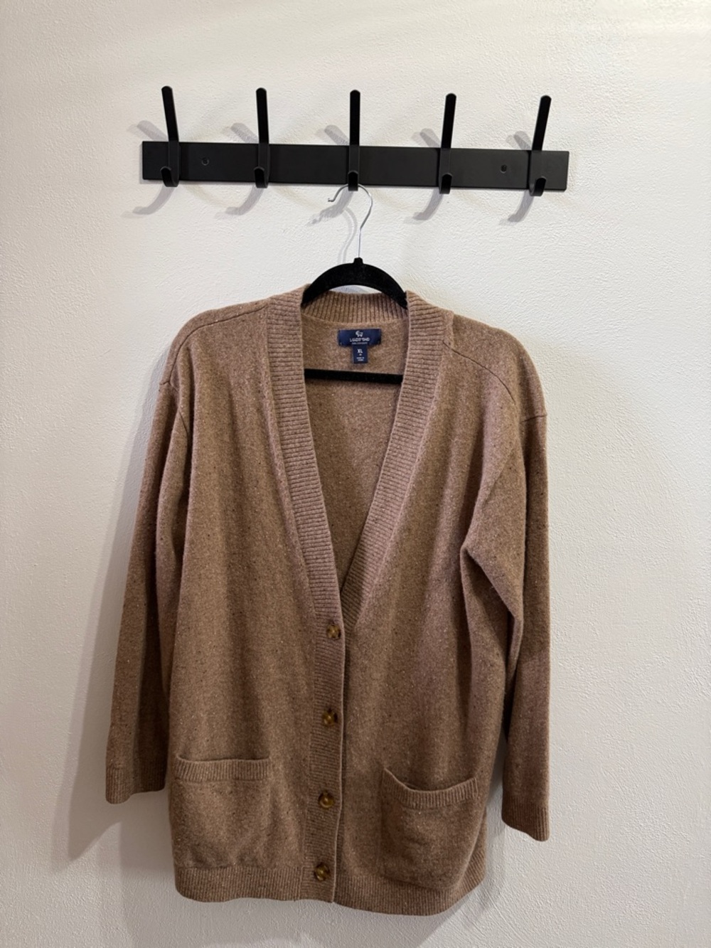 Lands' End Women's Cashmere Crewneck Sweater in Light Brown